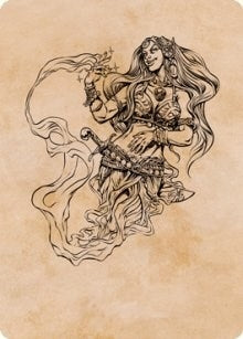Image for Djinni Windseer (Showcase) Art Card (74) [Adventures in the Forgotten Realms] - Magic: The Gathering