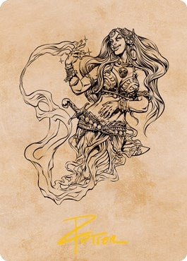 Image for Djinni Windseer (Showcase) Art Card (Gold-Stamped Signature) (74) [Adventures in the Forgotten Realms] - Magic: The Gathering