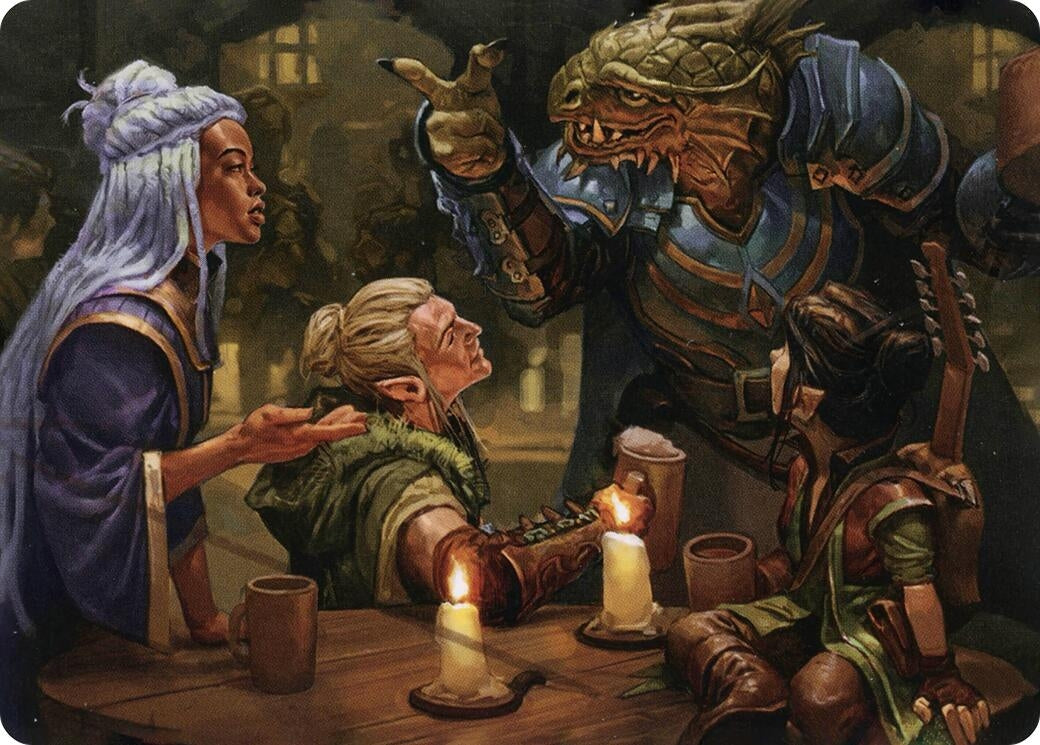 Image for You Meet in a Tavern Art Card (49) [Adventures in the Forgotten Realms] - Magic: The Gathering
