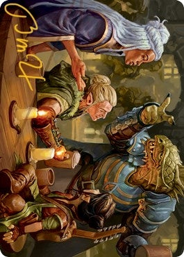 Image for You Meet in a Tavern Art Card (Gold-Stamped Signature) (49) [Adventures in the Forgotten Realms] - Magic: The Gathering