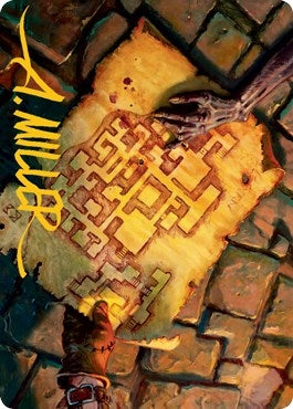 Image for Dungeon Map Art Card (Gold-Stamped Signature) (57) [Adventures in the Forgotten Realms] - Magic: The Gathering
