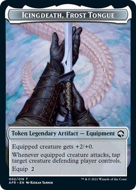 Image for Icingdeath, Frost Tongue Token (2) [Adventures in the Forgotten Realms] - Magic: The Gathering