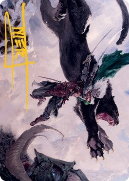 Image for Drizzt Do'Urden Art Card (Gold-Stamped Signature) (52) [Adventures in the Forgotten Realms] - Magic: The Gathering