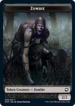 Image for Zombie Token (9) [Adventures in the Forgotten Realms] - Magic: The Gathering