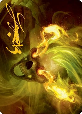 Image for Flameskull Art Card (Gold-Stamped Signature) (14) [Adventures in the Forgotten Realms] - Magic: The Gathering