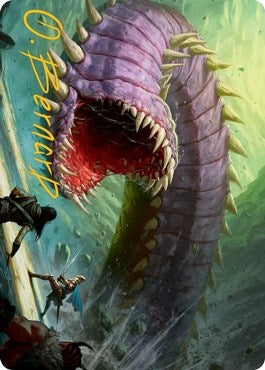 Image for Purple Worm Art Card (Gold-Stamped Signature) (3) [Adventures in the Forgotten Realms] - Magic: The Gathering