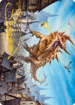 Image for Tarrasque Art Card (Gold-Stamped Signature) (19) [Adventures in the Forgotten Realms] - Magic: The Gathering