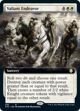 Image for Valiant Endeavor (Extended Art) (282) [Adventures in the Forgotten Realms] - Magic: The Gathering
