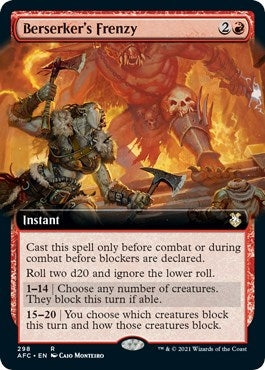 Berserker's Frenzy (Extended Art) (298) [Commander: Adventures in the Forgotten Realms]