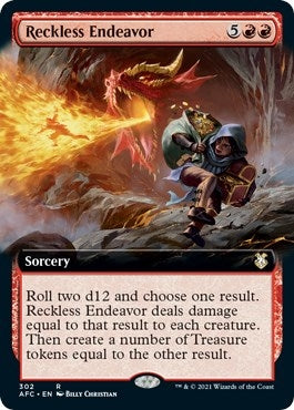 Image for Reckless Endeavor (Extended Art) (302) [Adventures in the Forgotten Realms] - Magic: The Gathering