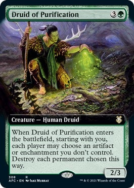 Image for Druid of Purification (Extended Art) (308) [Adventures in the Forgotten Realms] - Magic: The Gathering