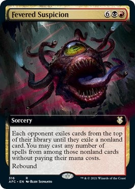 Image for Fevered Suspicion (Extended Art) (316) [Adventures in the Forgotten Realms] - Magic: The Gathering
