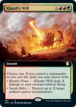 Image for Klauth's Will (Extended Art) (321) [Adventures in the Forgotten Realms] - Magic: The Gathering