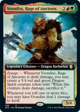 Image for Vrondiss, Rage of Ancients (Extended Art) (328) [Adventures in the Forgotten Realms] - Magic: The Gathering
