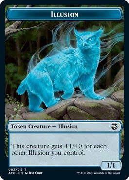 Image for Illusion // Champion of Wits Double-Sided Token (3 // 4) [Adventures in the Forgotten Realms] - Magic: The Gathering