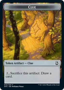 Image for Clue // Treasure Double-Sided Token (10 // 15) [Adventures in the Forgotten Realms] - Magic: The Gathering