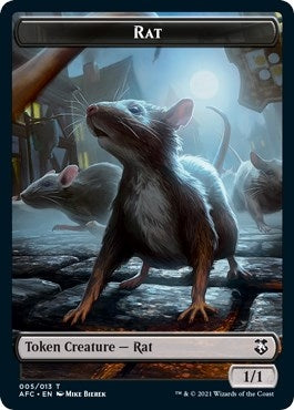 Image for Rat // Zombie Double-Sided Token (5 // 9) [Adventures in the Forgotten Realms] - Magic: The Gathering