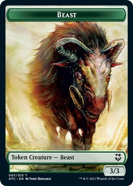 Image for Beast // Dragon Spirit Double-Sided Token (7 // 9) [Adventures in the Forgotten Realms] - Magic: The Gathering