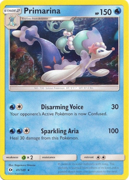 Image for Primarina - 41/149 (Water Web Holo) (041/149) [Miscellaneous Cards & Products] - Pokemon