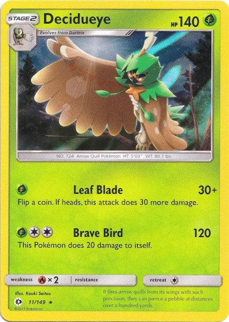 Image for Decidueye - 11/149 (Water Web Holo) (011/149) [Miscellaneous Cards & Products] - Pokemon