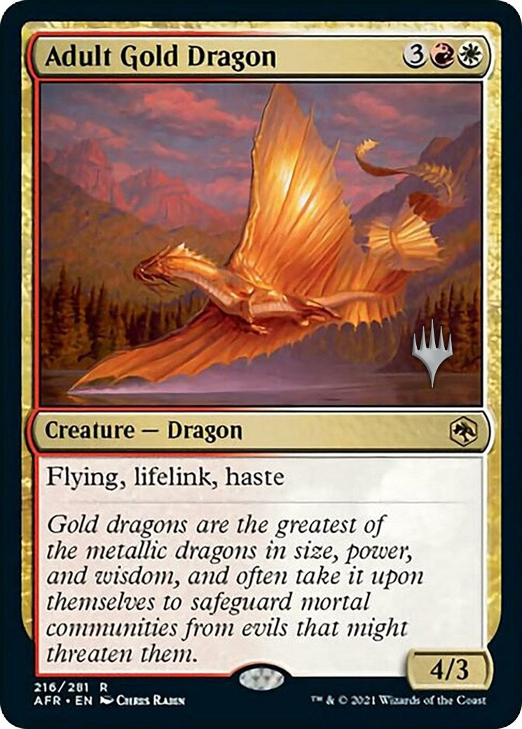 Image for Adult Gold Dragon (216) [Adventures in the Forgotten Realms] - Magic: The Gathering