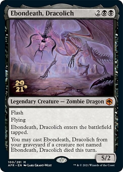 Image for Ebondeath, Dracolich (100) [Prerelease Cards] - Magic: The Gathering