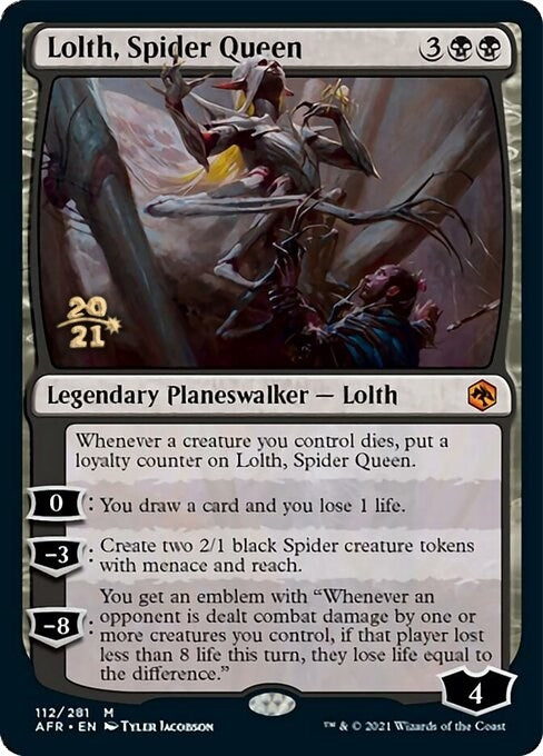 Image for Lolth, Spider Queen (112) [Prerelease Cards] - Magic: The Gathering