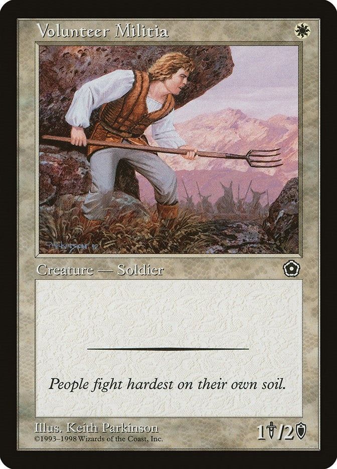 Image for Volunteer Militia [Portal Second Age] - Magic: The Gathering