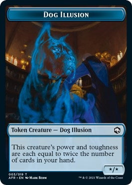 Image for Dog Illusion // Emblem - Zariel, Archduke of Avernus Double-Sided Token (3 // 19) [Adventures in the Forgotten Realms] - Magic: The Gathering