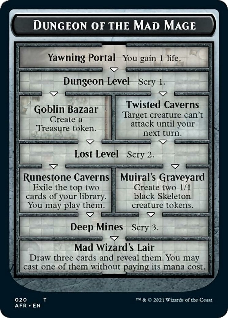 Image for Dungeon of the Mad Mage Token (AFR) (20) [Oversize Cards] - Magic: The Gathering