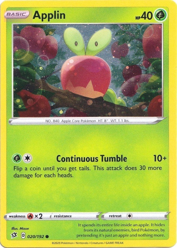 Image for Applin - 020/192 (Cosmos Holo) (020/192) [Blister Exclusives] - Pokemon