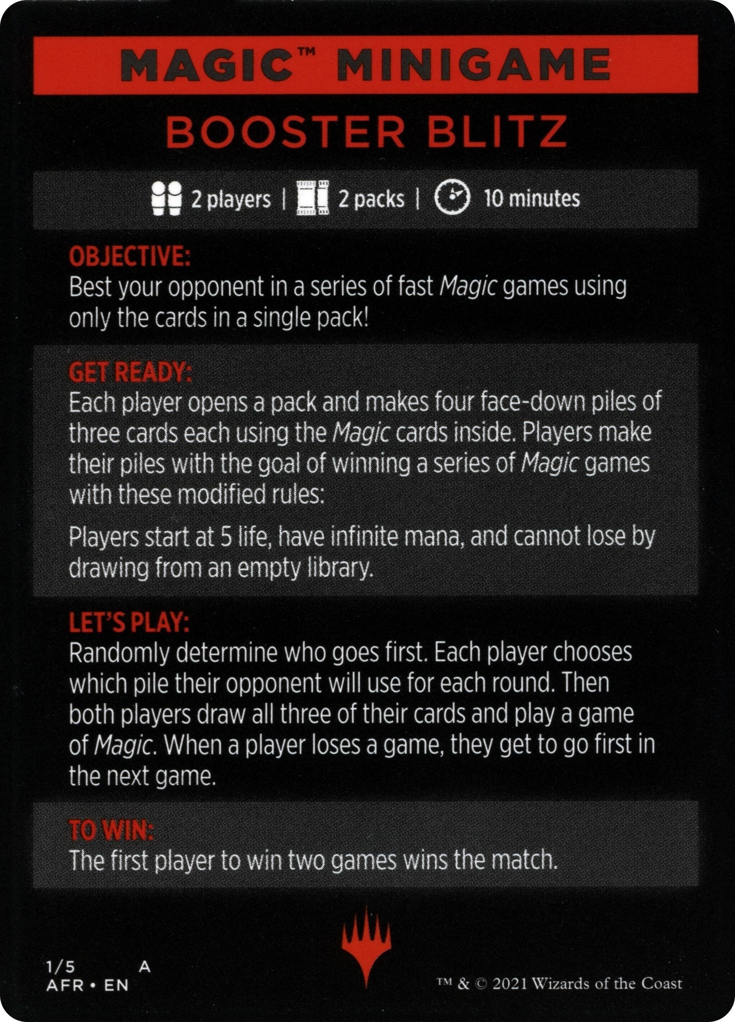 Image for Magic Minigame: Booster Blitz (1) [Adventures in the Forgotten Realms] - Magic: The Gathering