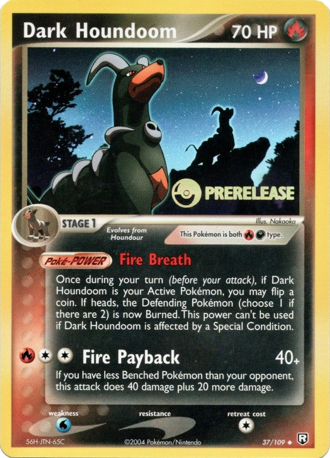 Image for Dark Houndoom - 37/109 (Prerelease) (37/109) [Nintendo Promos] - Pokemon