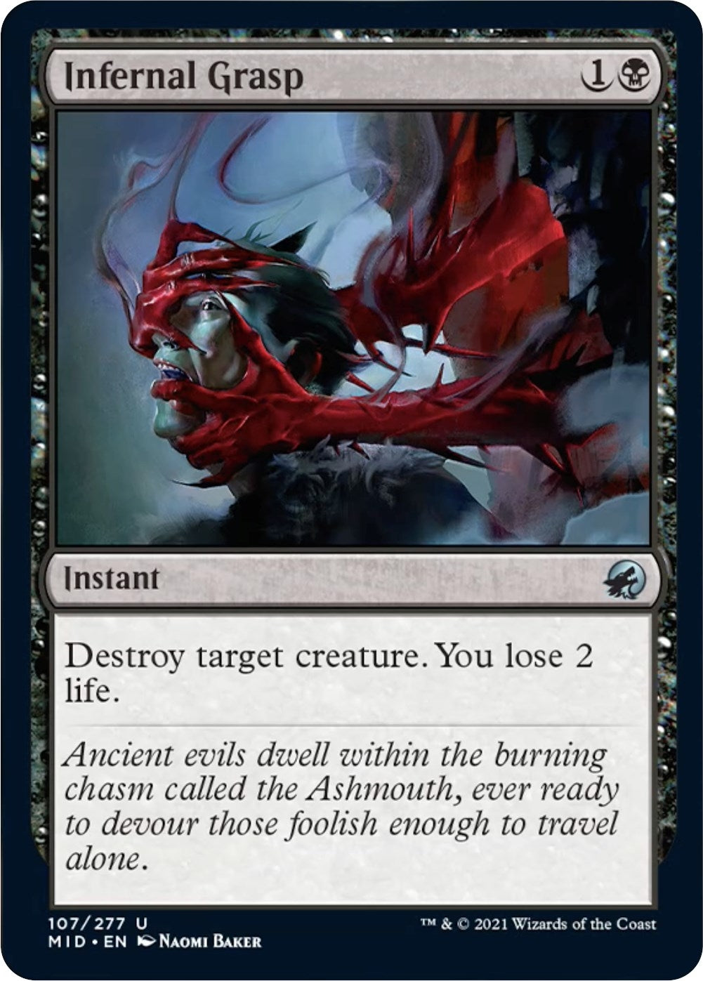 Image for Infernal Grasp (107) [Innistrad: Midnight Hunt] - Magic: The Gathering