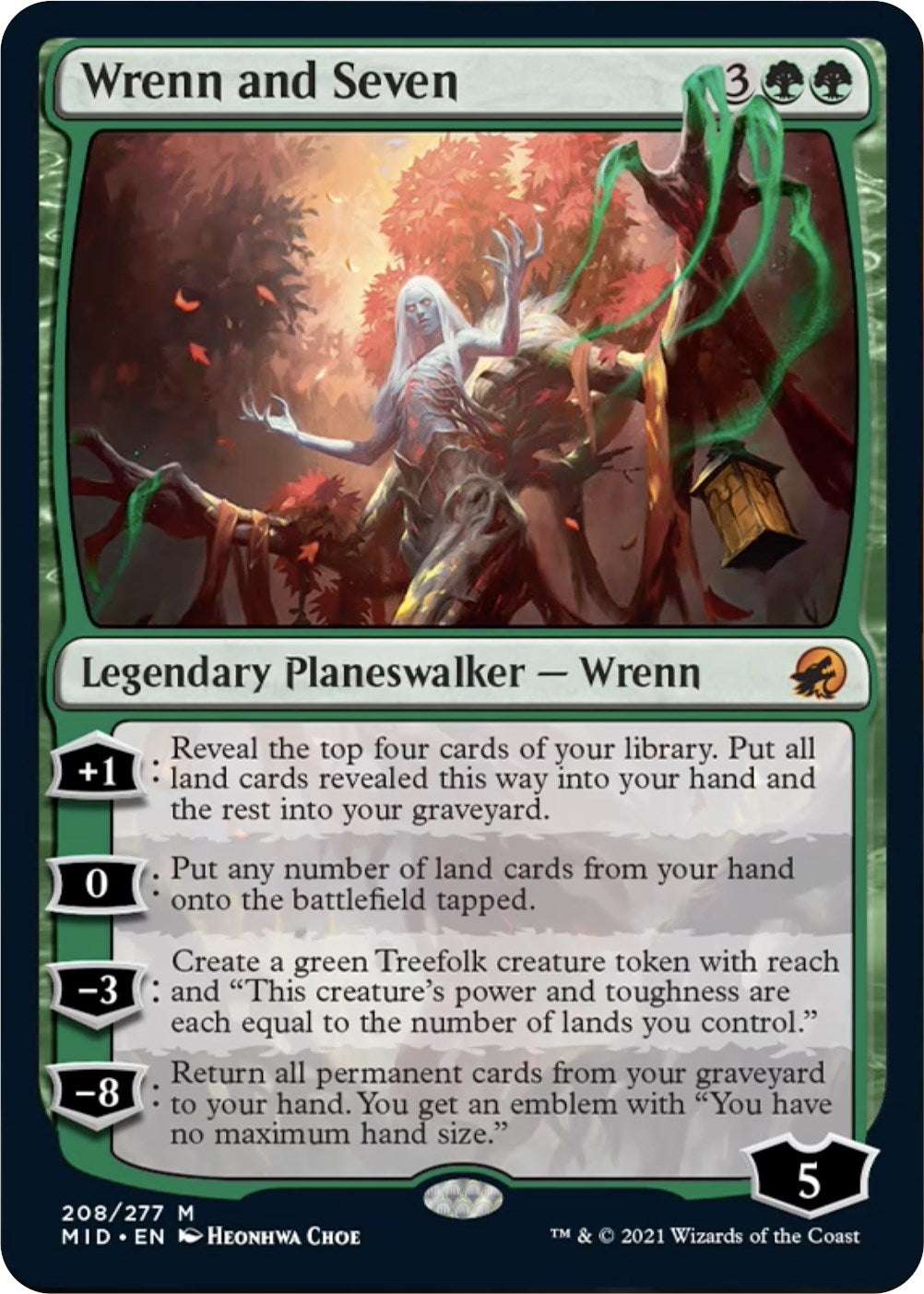 Image for Wrenn and Seven (208) [Innistrad: Midnight Hunt] - Magic: The Gathering
