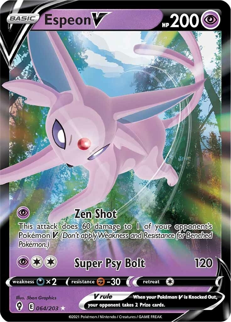 Image for Espeon V (064/203) [SWSH07: Evolving Skies] - Pokemon