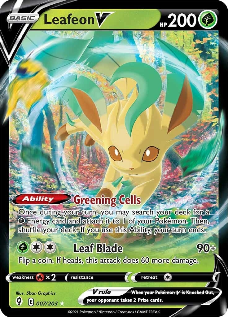 Leafeon V (007/203) [SWSH07: Evolving Skies]