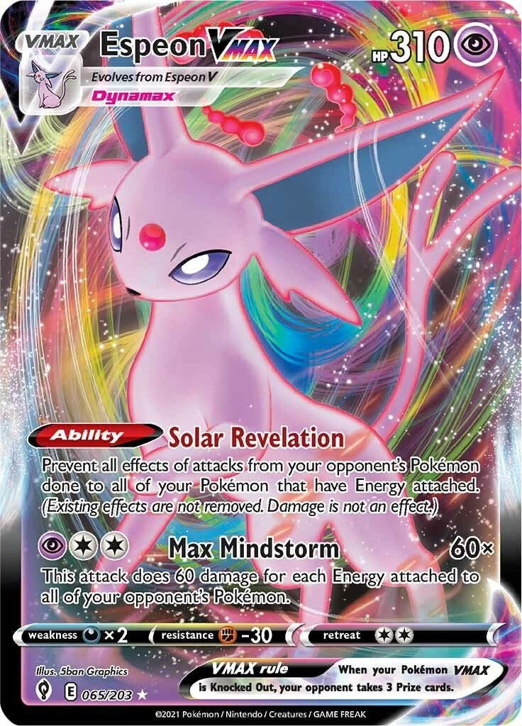 Image for Espeon VMAX (065/203) [SWSH07: Evolving Skies] - Pokemon