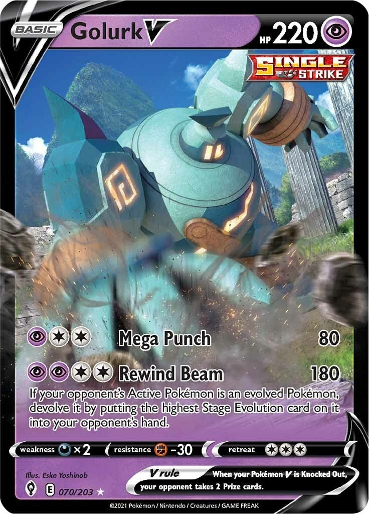 Image for Golurk V (070/203) [SWSH07: Evolving Skies] - Pokemon