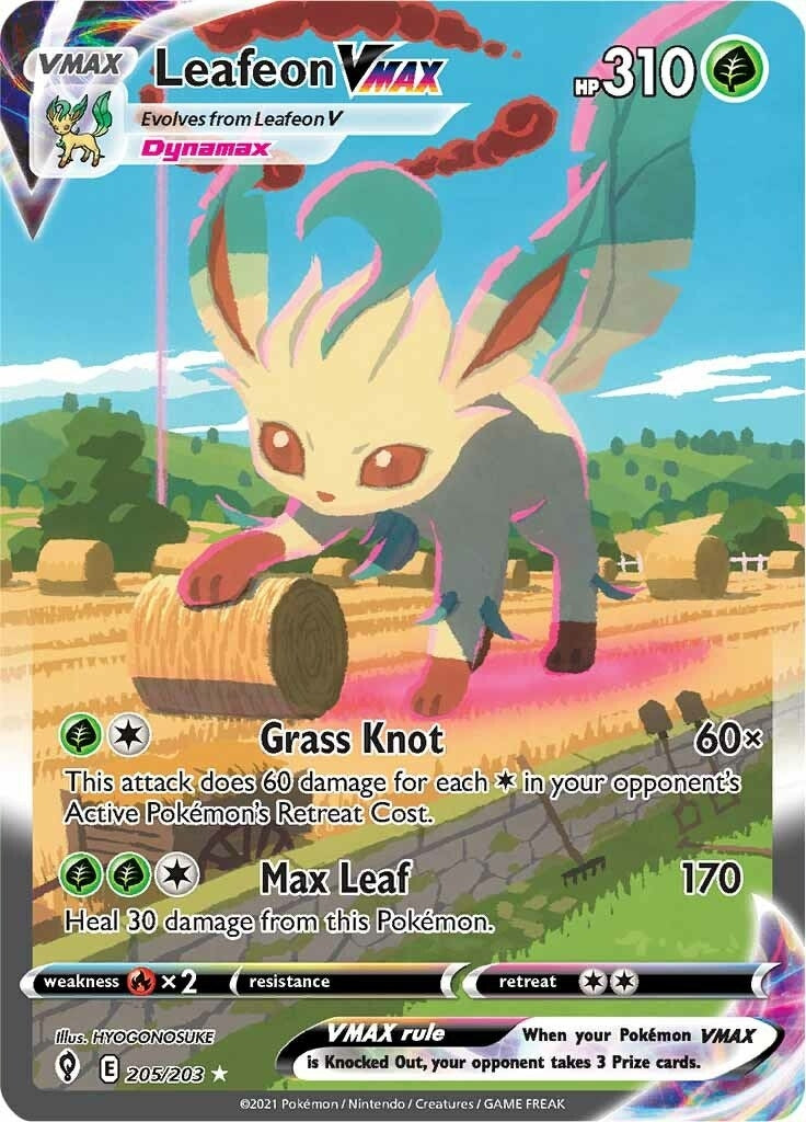 Image for Leafeon VMAX (Alternate Art Secret) (205/203) [SWSH07: Evolving Skies] - Pokemon