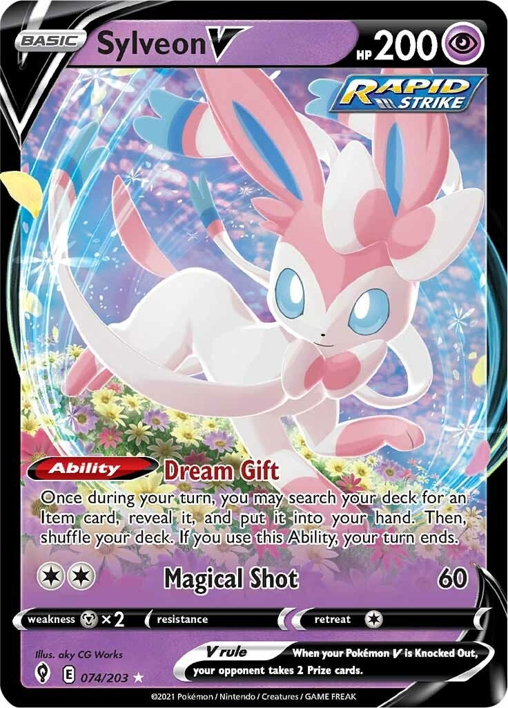 Image for Sylveon V (074/203) [SWSH07: Evolving Skies] - Pokemon