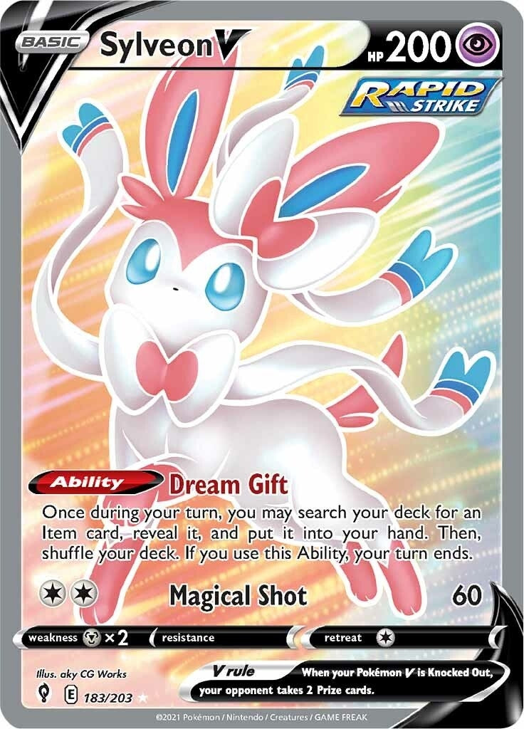 Image for Sylveon V (Full Art) (183/203) [SWSH07: Evolving Skies] - Pokemon