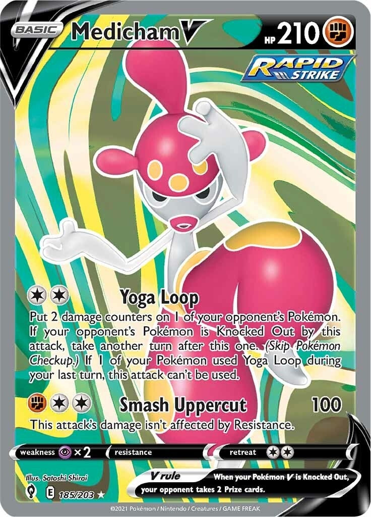Image for Medicham V (Full Art) (185/203) [SWSH07: Evolving Skies] - Pokemon