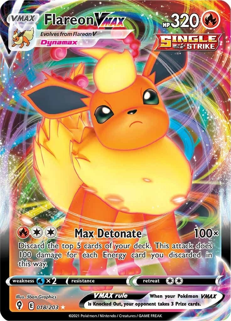Image for Flareon VMAX (018/203) [SWSH07: Evolving Skies] - Pokemon