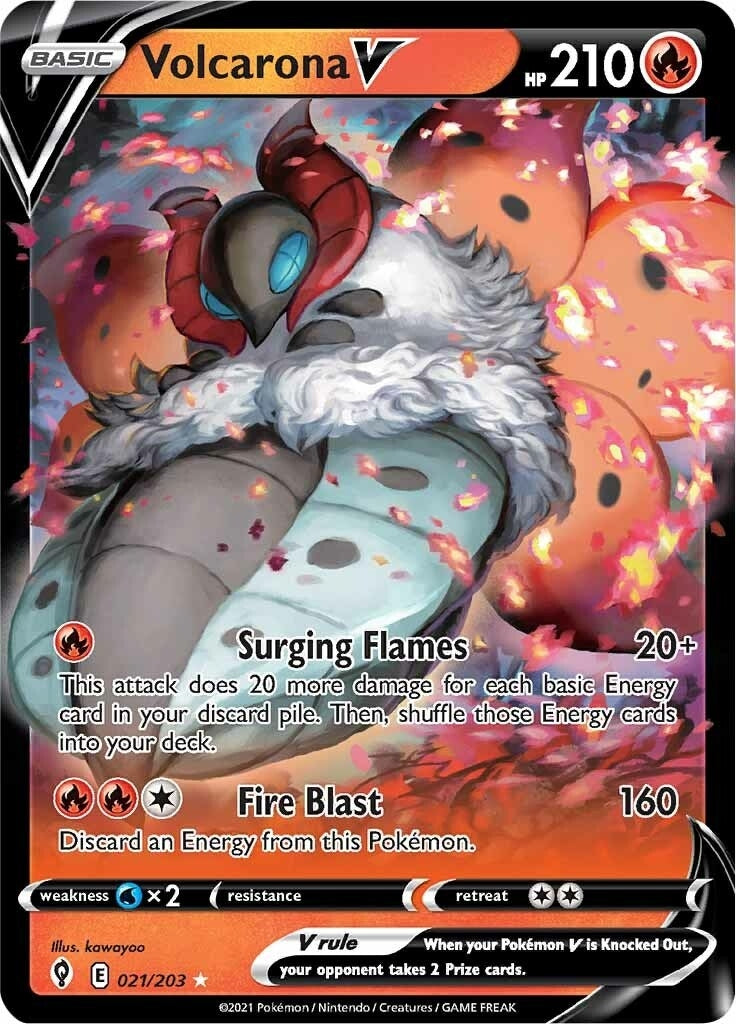 Volcarona V (021/203) [SWSH07: Evolving Skies]