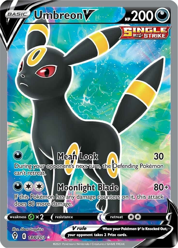 Umbreon V (Full Art) (188/203) [SWSH07: Evolving Skies]