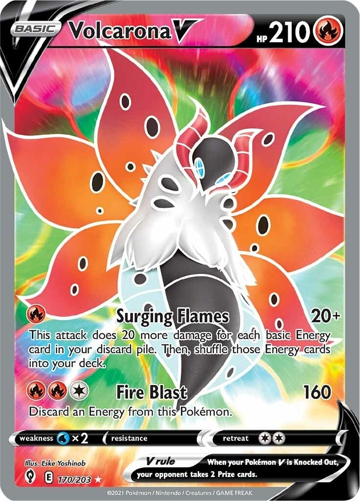 Image for Volcarona V (Full Art) (170/203) [SWSH07: Evolving Skies] - Pokemon