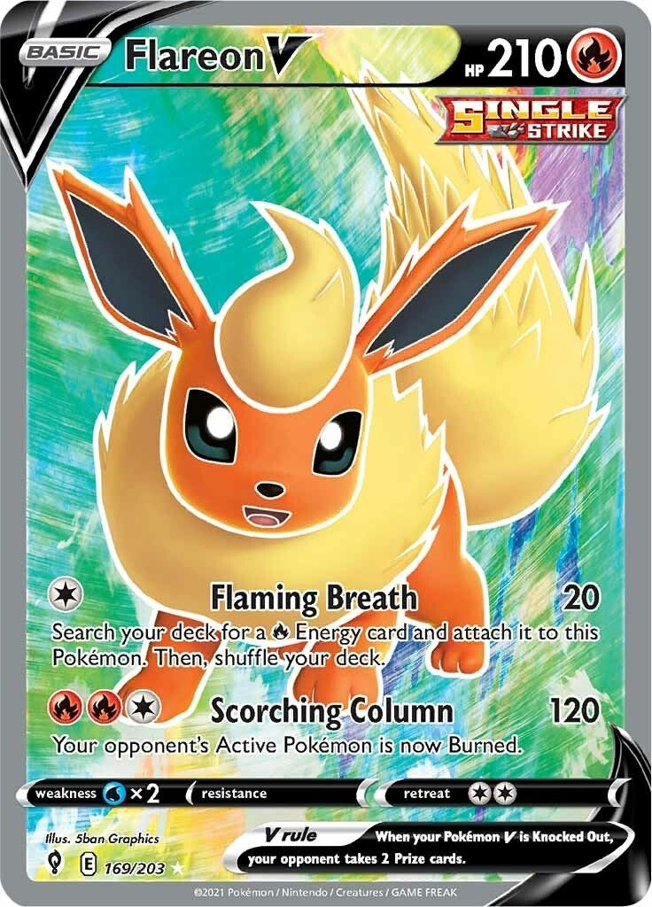 Image for Flareon V (Full Art) (169/203) [SWSH07: Evolving Skies] - Pokemon