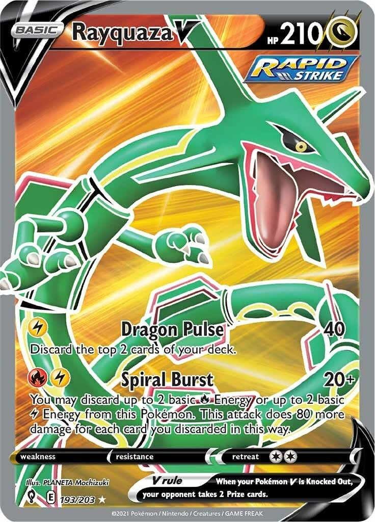 Image for Rayquaza V (Full Art) (193/203) [SWSH07: Evolving Skies] - Pokemon
