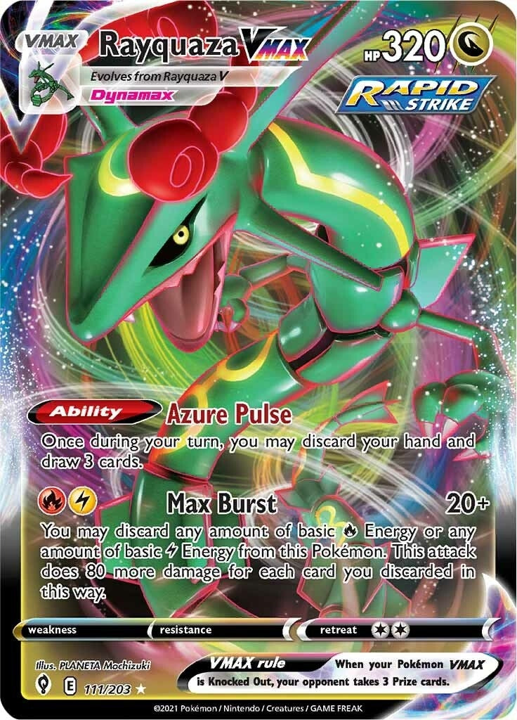 Image for Rayquaza VMAX (111/203) [SWSH07: Evolving Skies] - Pokemon
